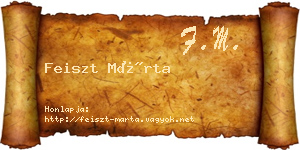Feiszt Márta névjegykártya