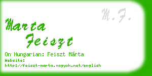 marta feiszt business card